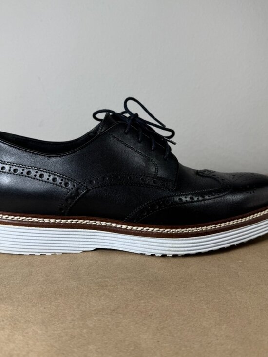 Johnston & Murphy Black Longwing Derby White Sole Men’s 8M main image 3